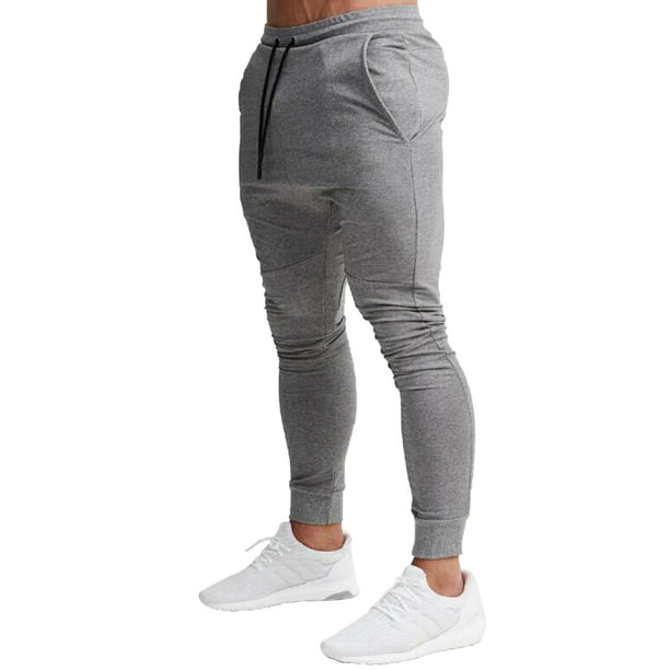 Mens Ice Silk Joggers Sport Pants Yoga Pants Cotton Gym Workout Sweatpants Breathable Mens Sweatpants with Pockets